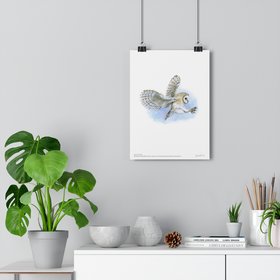 Flying barn owl – Giclée Art Print