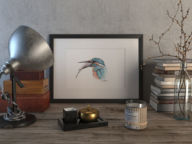 Kingfisher #2 – original artwork by Aga Grandowicz.